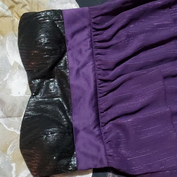 Walter Baker Purple and Black Sequin Detail Dress - Picture 3 of 3